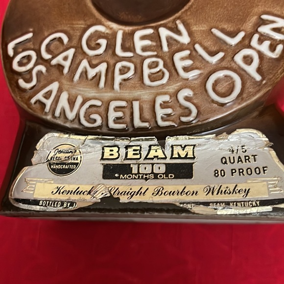 Glen Campbell Jim Beam ( Empty) Whiskey Decanter. 1977. Los Angeles CA - Picture 2 of 7